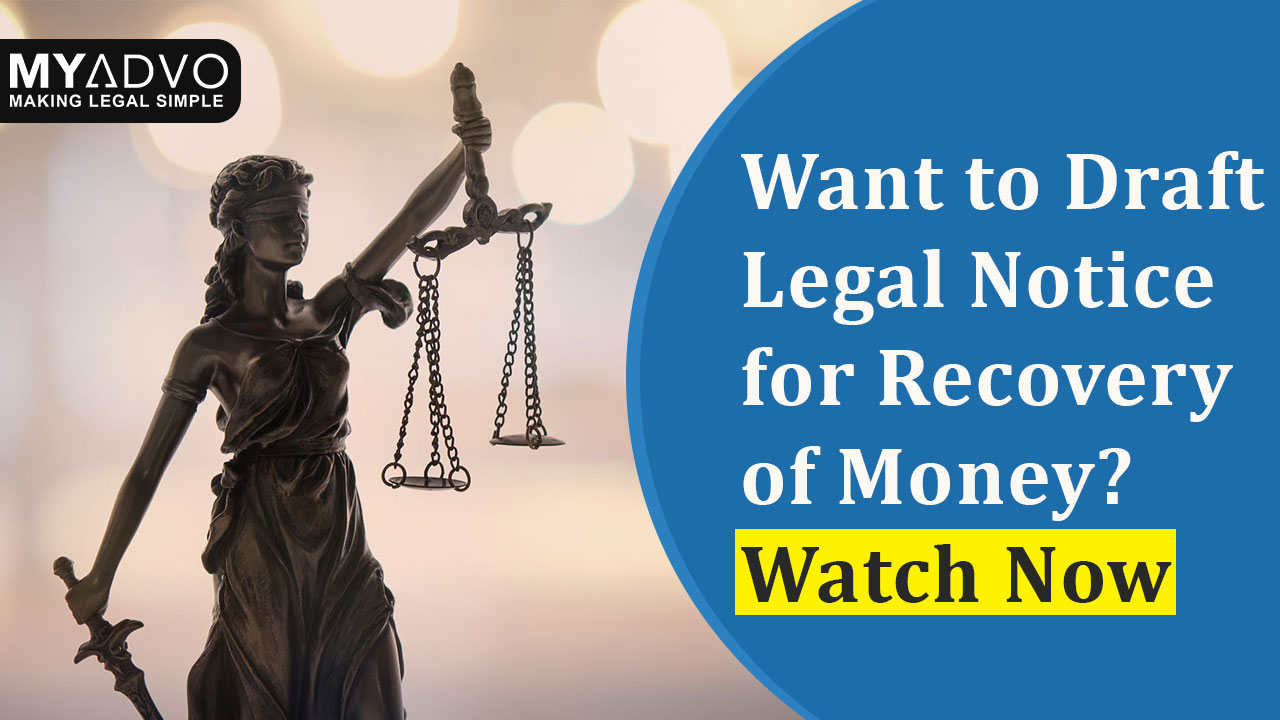 Legal Notice for Recovery of Money