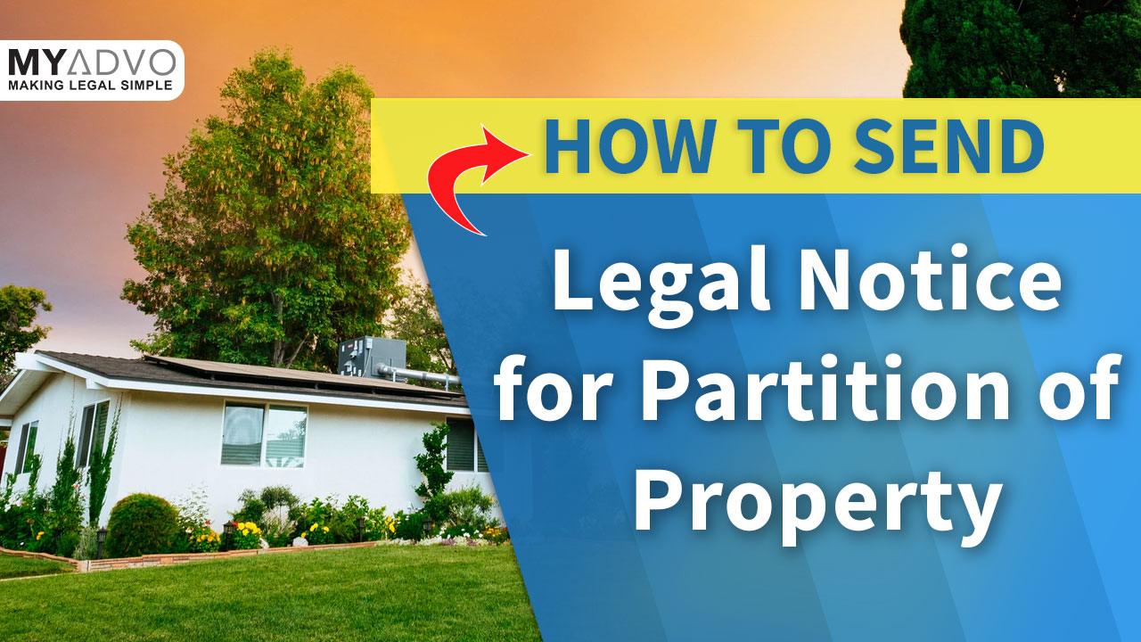 Legal notice for partition of property
